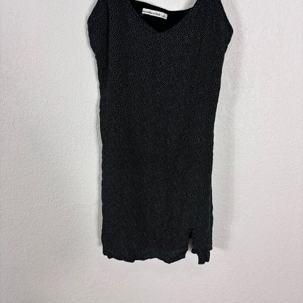 Abercrombie & Fitch Black with Small White Polka Dot Mini Dress Small - Picture 4 of 7